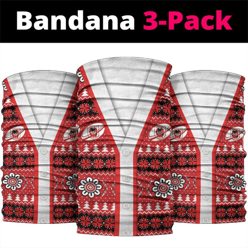 Dragons Rugby Christmas Neck Gaiter Aboriginal Seamless Cardigan Inspired