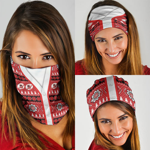 Dragons Rugby Christmas Neck Gaiter Aboriginal Seamless Cardigan Inspired