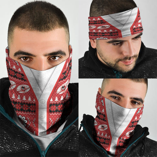 Dragons Rugby Christmas Neck Gaiter Aboriginal Seamless Cardigan Inspired