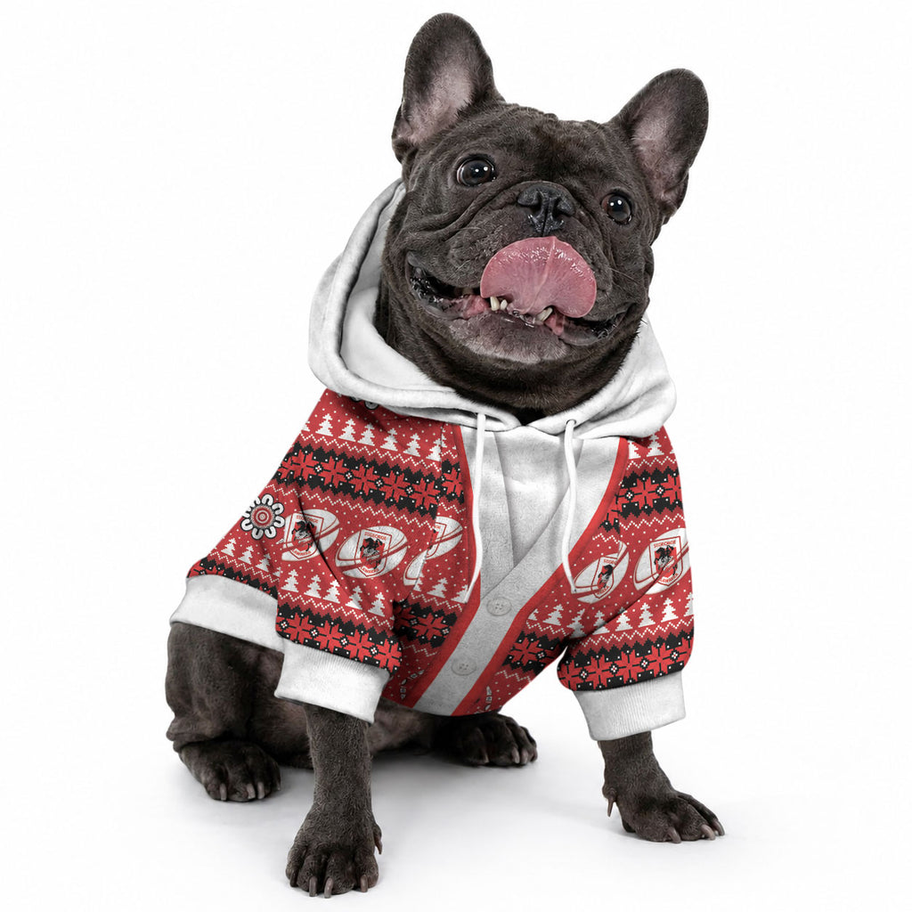 Dragons Rugby Christmas Pet Hoodie Aboriginal Seamless Cardigan Inspired