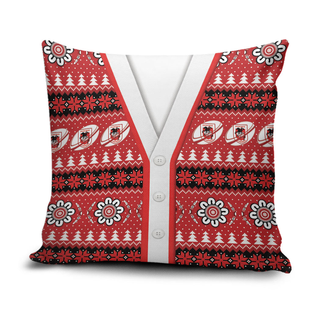 Dragons Rugby Christmas Pillow Cover Aboriginal Seamless Cardigan Inspired