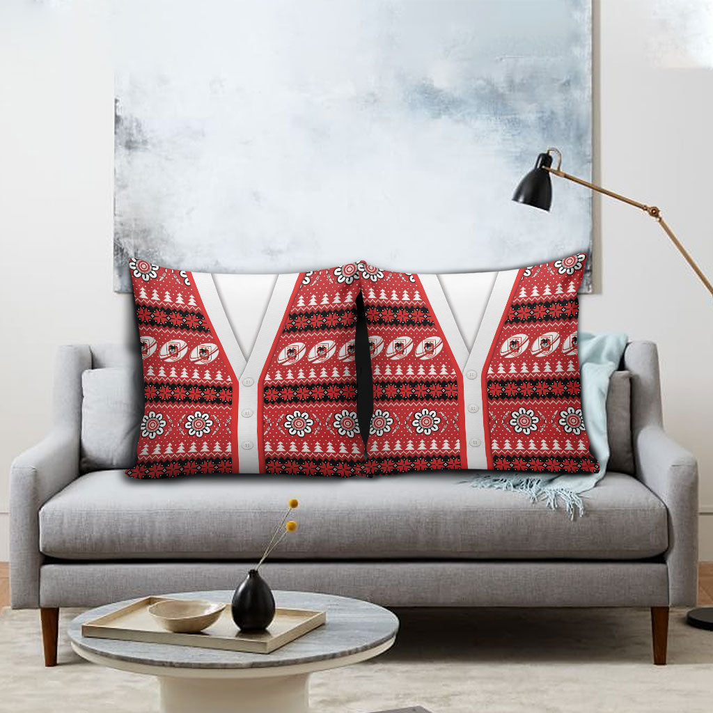 Dragons Rugby Christmas Pillow Cover Aboriginal Seamless Cardigan Inspired