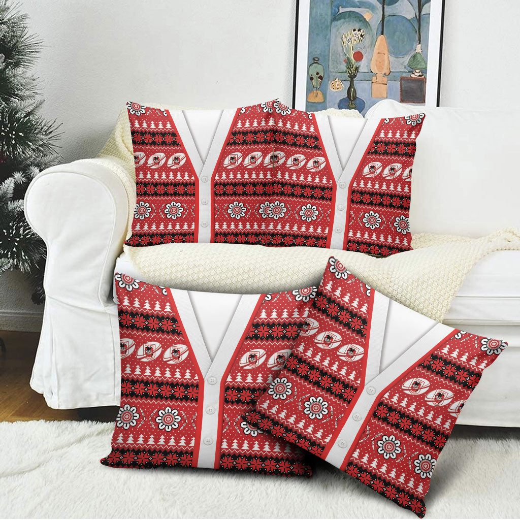 Dragons Rugby Christmas Pillow Cover Aboriginal Seamless Cardigan Inspired