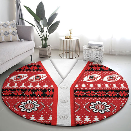 Dragons Rugby Christmas Round Carpet Aboriginal Seamless Cardigan Inspired