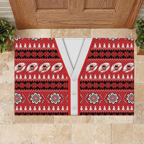 Dragons Rugby Christmas Rubber Doormat Aboriginal Seamless Cardigan Inspired