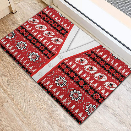 Dragons Rugby Christmas Rubber Doormat Aboriginal Seamless Cardigan Inspired