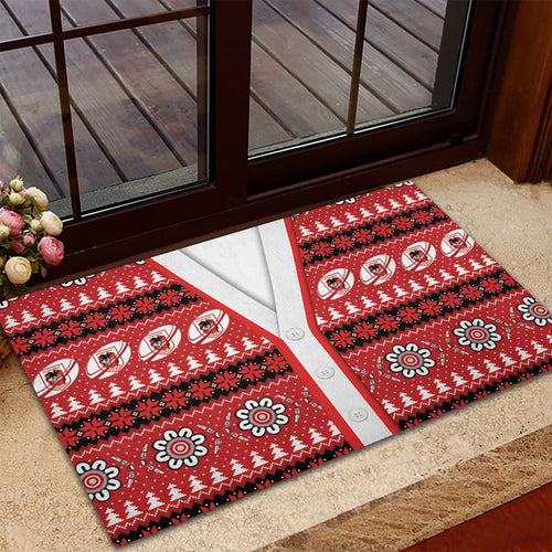 Dragons Rugby Christmas Rubber Doormat Aboriginal Seamless Cardigan Inspired