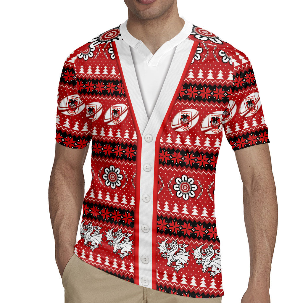 Dragons Rugby Christmas Rugby Jersey Aboriginal Seamless Cardigan Inspired