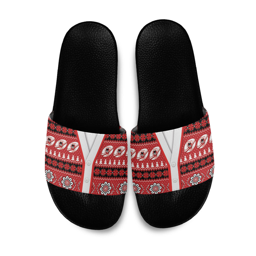 Dragons Rugby Christmas Slide Sandals Aboriginal Seamless Cardigan Inspired