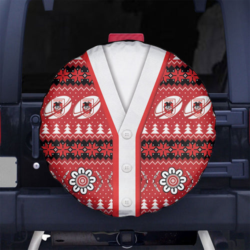 Dragons Rugby Christmas Spare Tire Cover Aboriginal Seamless Cardigan Inspired