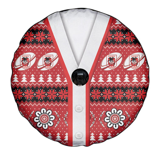 Dragons Rugby Christmas Spare Tire Cover Aboriginal Seamless Cardigan Inspired