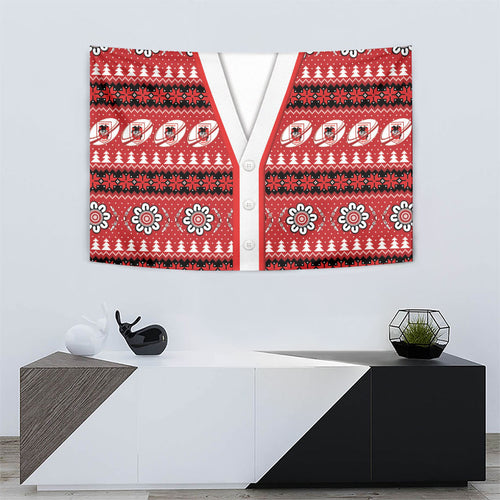 Dragons Rugby Christmas Tapestry Aboriginal Seamless Cardigan Inspired