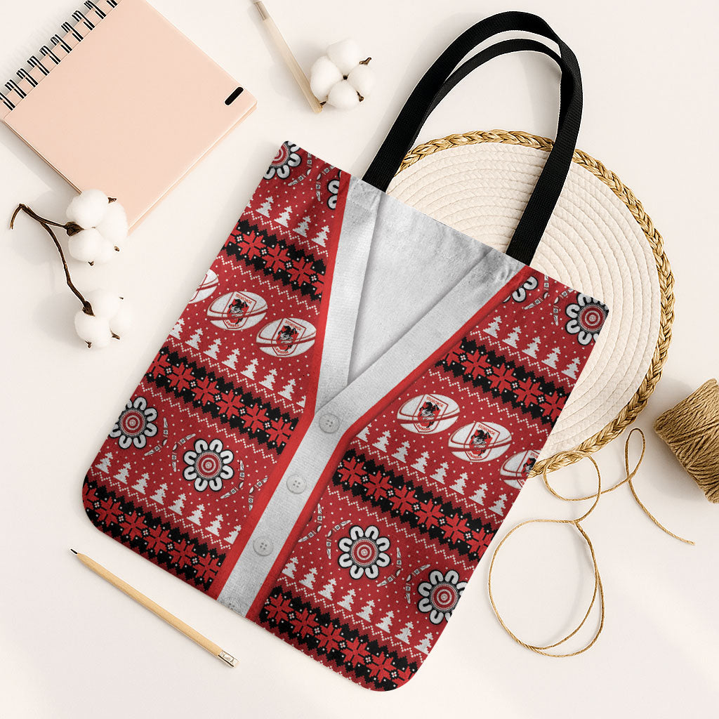 Dragons Rugby Christmas Tote Bag Aboriginal Seamless Cardigan Inspired