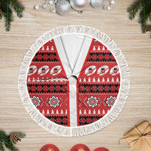 Dragons Rugby Christmas Tree Skirt Aboriginal Seamless Cardigan Inspired