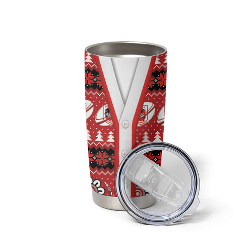Dragons Rugby Christmas Tumbler Cup Aboriginal Seamless Cardigan Inspired