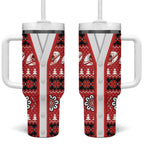 Dragons Rugby Christmas Tumbler With Handle Aboriginal Seamless Cardigan Inspired