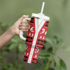 Dragons Rugby Christmas Tumbler With Handle Aboriginal Seamless Cardigan Inspired