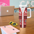 Dragons Rugby Christmas Tumbler With Handle Aboriginal Seamless Cardigan Inspired