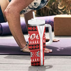 Dragons Rugby Christmas Tumbler With Handle Aboriginal Seamless Cardigan Inspired