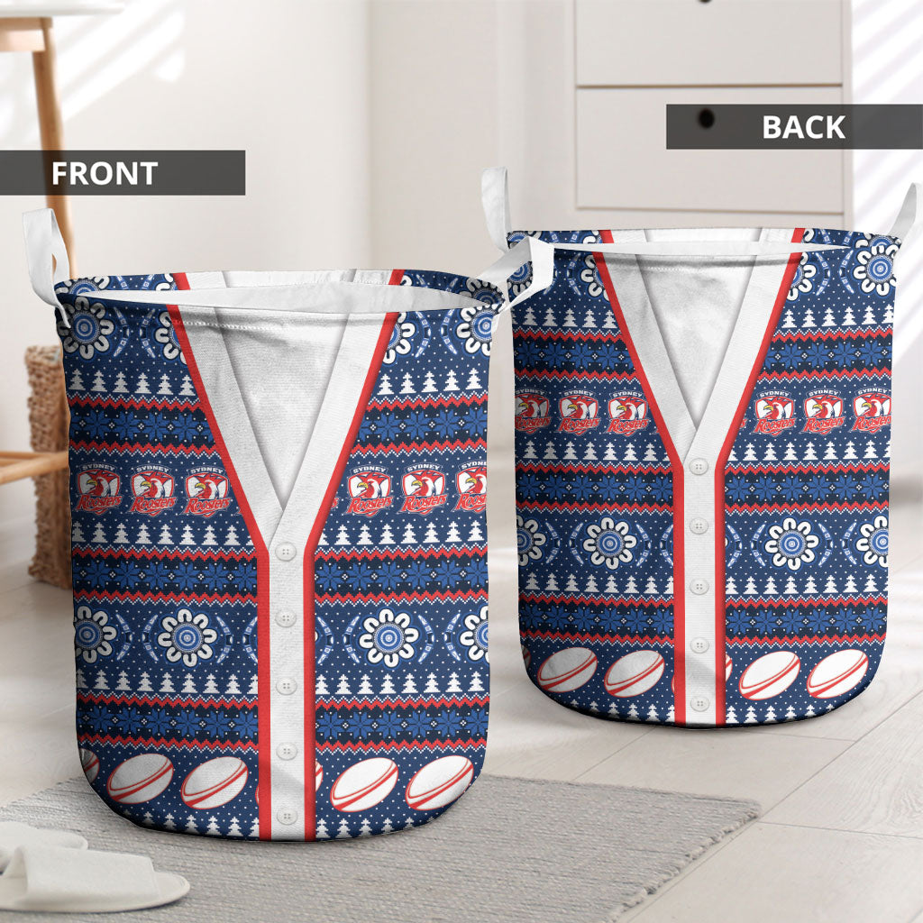 Roosters Rugby Christmas Laundry Basket Aboriginal Seamless Cardigan Inspired