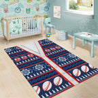 Roosters Rugby Christmas Area Rug Aboriginal Seamless Cardigan Inspired