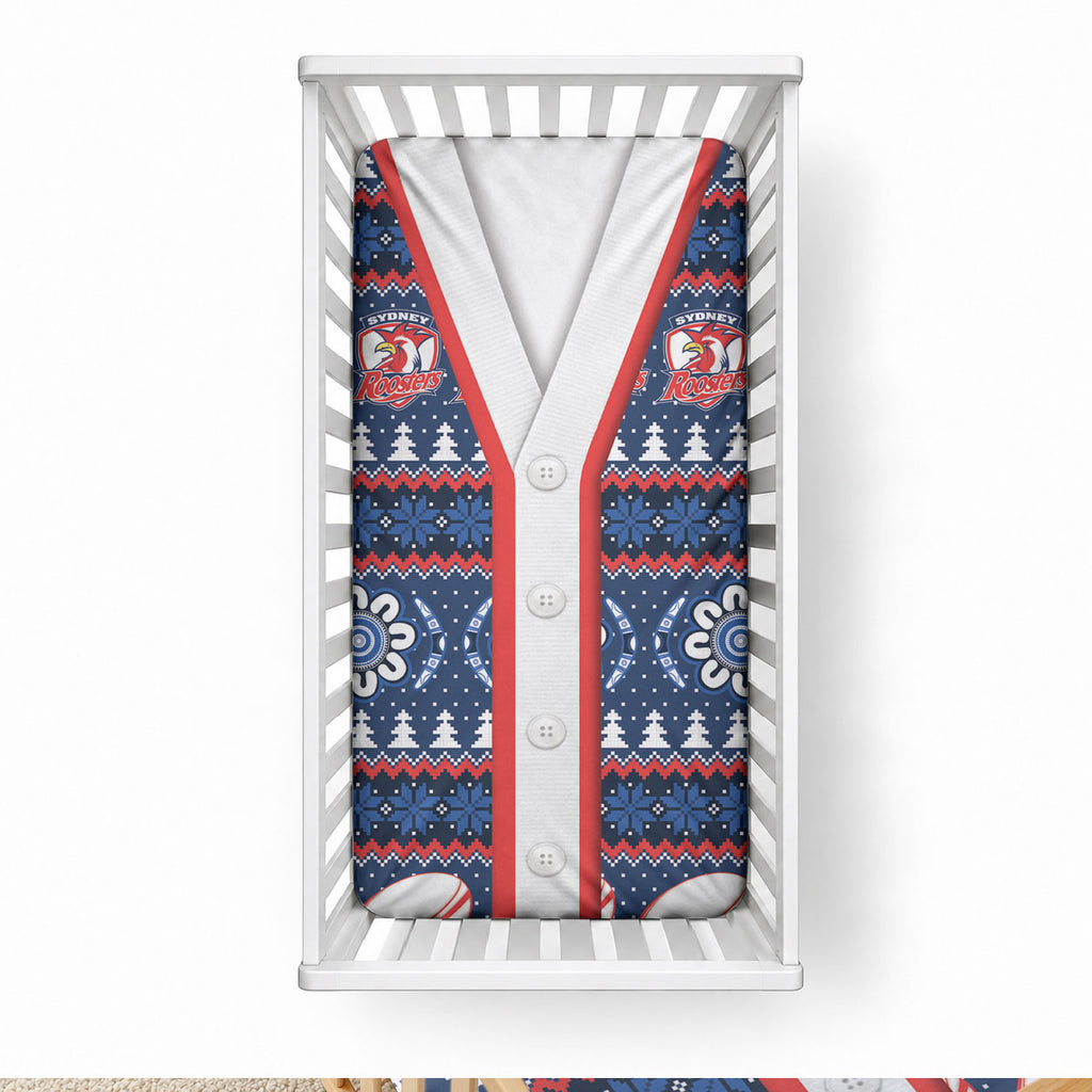 Roosters Rugby Christmas Baby Bed Cover Aboriginal Seamless Cardigan Inspired