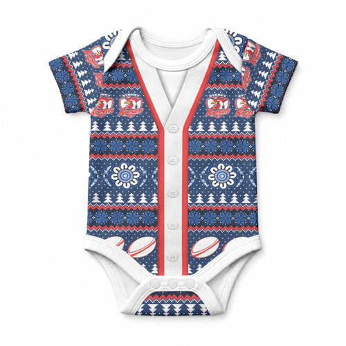 Roosters Rugby Christmas Baby Onesie Aboriginal Seamless Cardigan Inspired