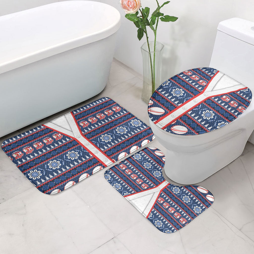 Roosters Rugby Christmas Bathroom Set Aboriginal Seamless Cardigan Inspired