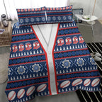Roosters Rugby Christmas Bedding Set Aboriginal Seamless Cardigan Inspired