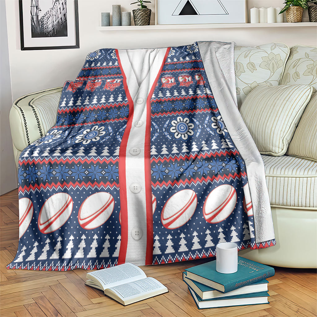 Roosters Rugby Christmas Blanket Aboriginal Seamless Cardigan Inspired