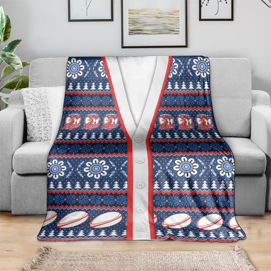Roosters Rugby Christmas Blanket Aboriginal Seamless Cardigan Inspired