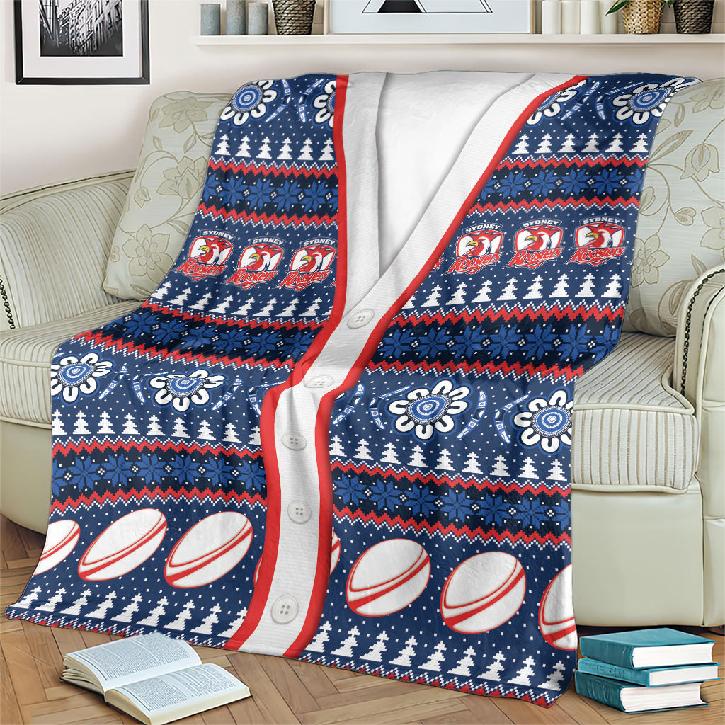 Roosters Rugby Christmas Blanket Aboriginal Seamless Cardigan Inspired