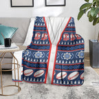 Roosters Rugby Christmas Blanket Aboriginal Seamless Cardigan Inspired