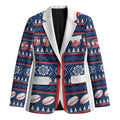 Roosters Rugby Christmas Blazer Aboriginal Seamless Cardigan Inspired