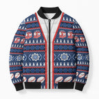 Roosters Rugby Christmas Bomber Puffer Jacket Aboriginal Seamless Cardigan Inspired