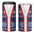 Roosters Rugby Christmas 4 in 1 Can Cooler Tumbler Aboriginal Seamless Cardigan Inspired