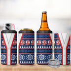 Roosters Rugby Christmas 4 in 1 Can Cooler Tumbler Aboriginal Seamless Cardigan Inspired