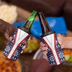 Roosters Rugby Christmas 4 in 1 Can Cooler Tumbler Aboriginal Seamless Cardigan Inspired