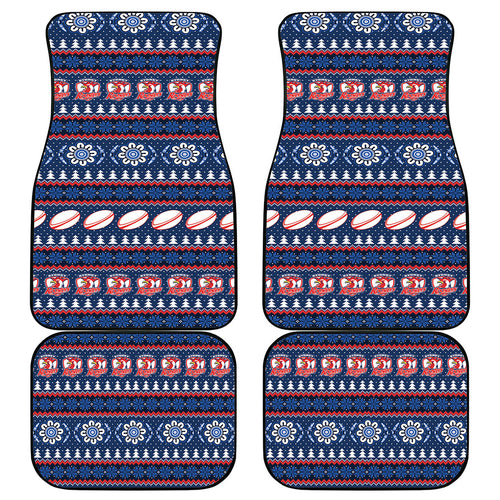 Roosters Rugby Christmas Car Mats Aboriginal Seamless Cardigan Inspired