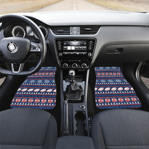 Roosters Rugby Christmas Car Mats Aboriginal Seamless Cardigan Inspired