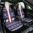 Roosters Rugby Christmas Car Seat Cover Aboriginal Seamless Cardigan Inspired
