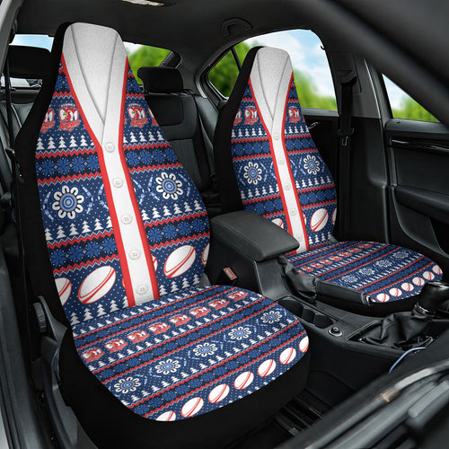 Roosters Rugby Christmas Car Seat Cover Aboriginal Seamless Cardigan Inspired
