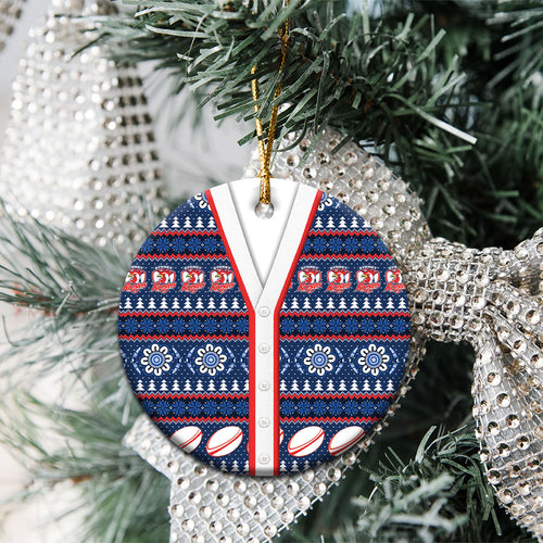 Roosters Rugby Christmas Ceramic Ornament Aboriginal Seamless Cardigan Inspired