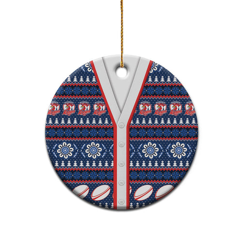Roosters Rugby Christmas Ceramic Ornament Aboriginal Seamless Cardigan Inspired