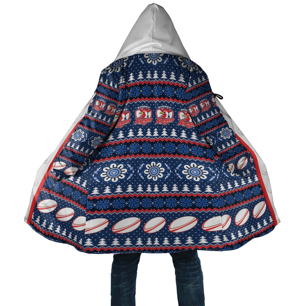 Roosters Rugby Christmas Cloak Aboriginal Seamless Cardigan Inspired
