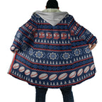Roosters Rugby Christmas Cloak Aboriginal Seamless Cardigan Inspired
