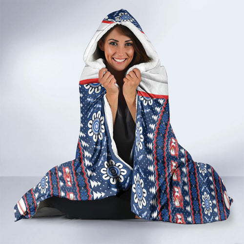 Roosters Rugby Christmas Hooded Blanket Aboriginal Seamless Cardigan Inspired