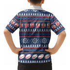 Roosters Rugby Christmas Kid Hawaiian Shirt Aboriginal Seamless Cardigan Inspired