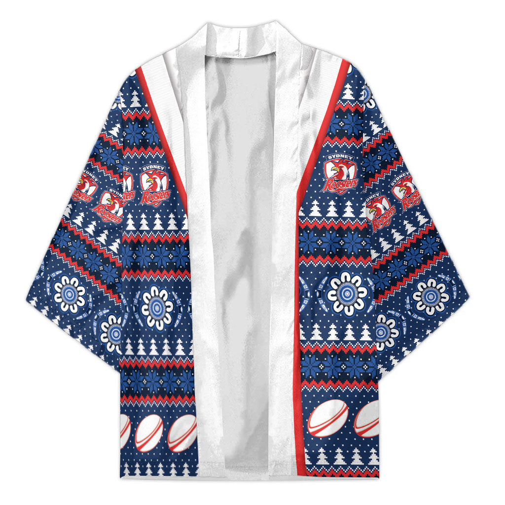Roosters Rugby Christmas Kimono Aboriginal Seamless Cardigan Inspired