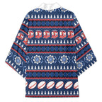 Roosters Rugby Christmas Kimono Aboriginal Seamless Cardigan Inspired
